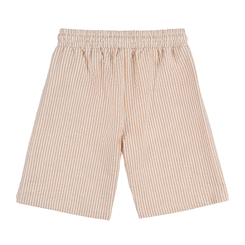 Bermuda beige a righe