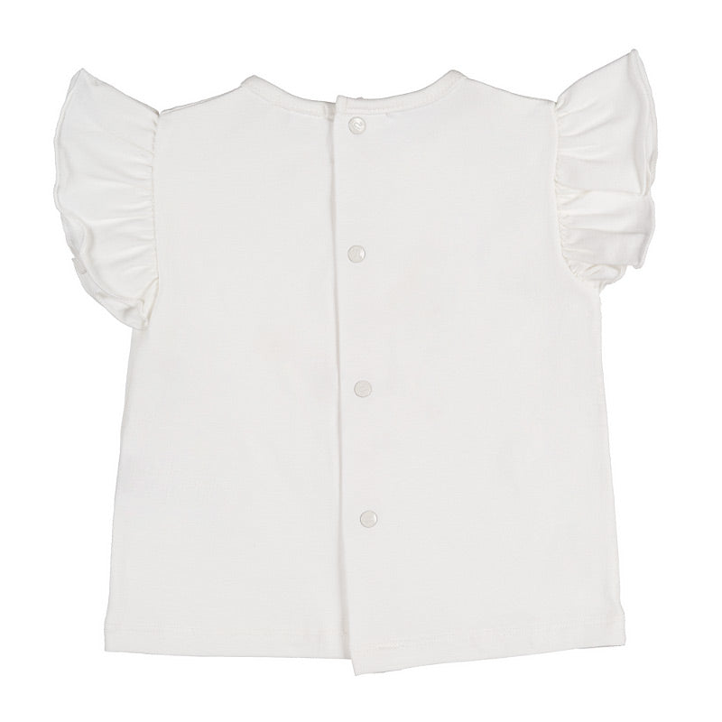 T-shirt off-white con libellula