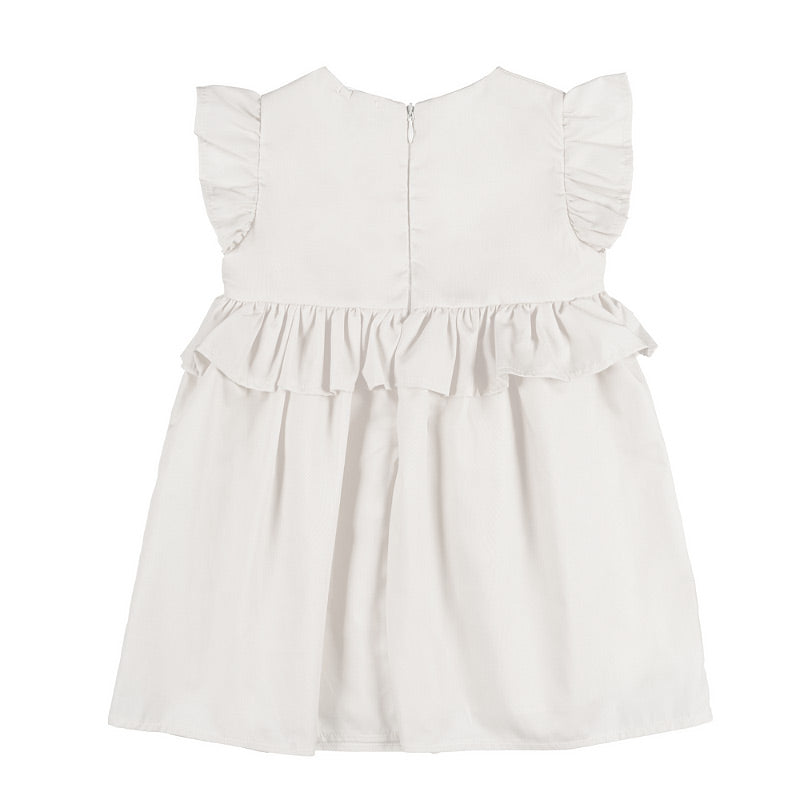 Abito off-white con frappa