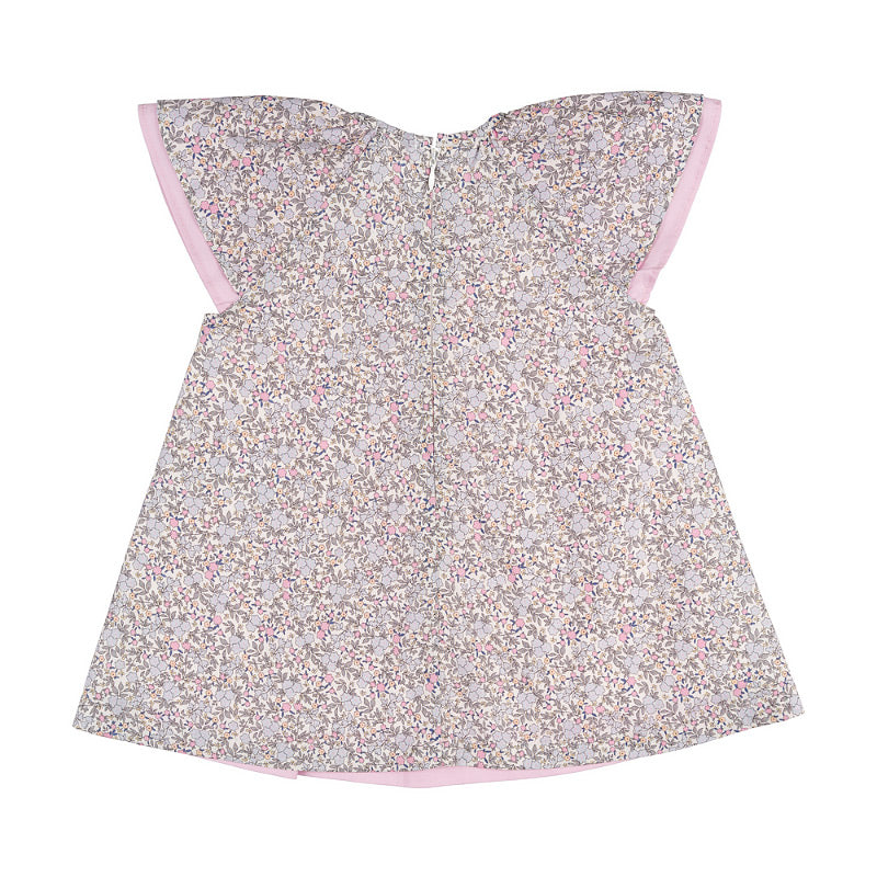 Geblümtes Kleid mit Rüschen