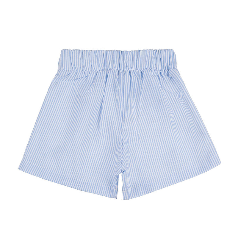 Shorts a righe azzurre