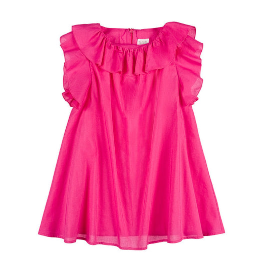 Abito fucsia con frappe