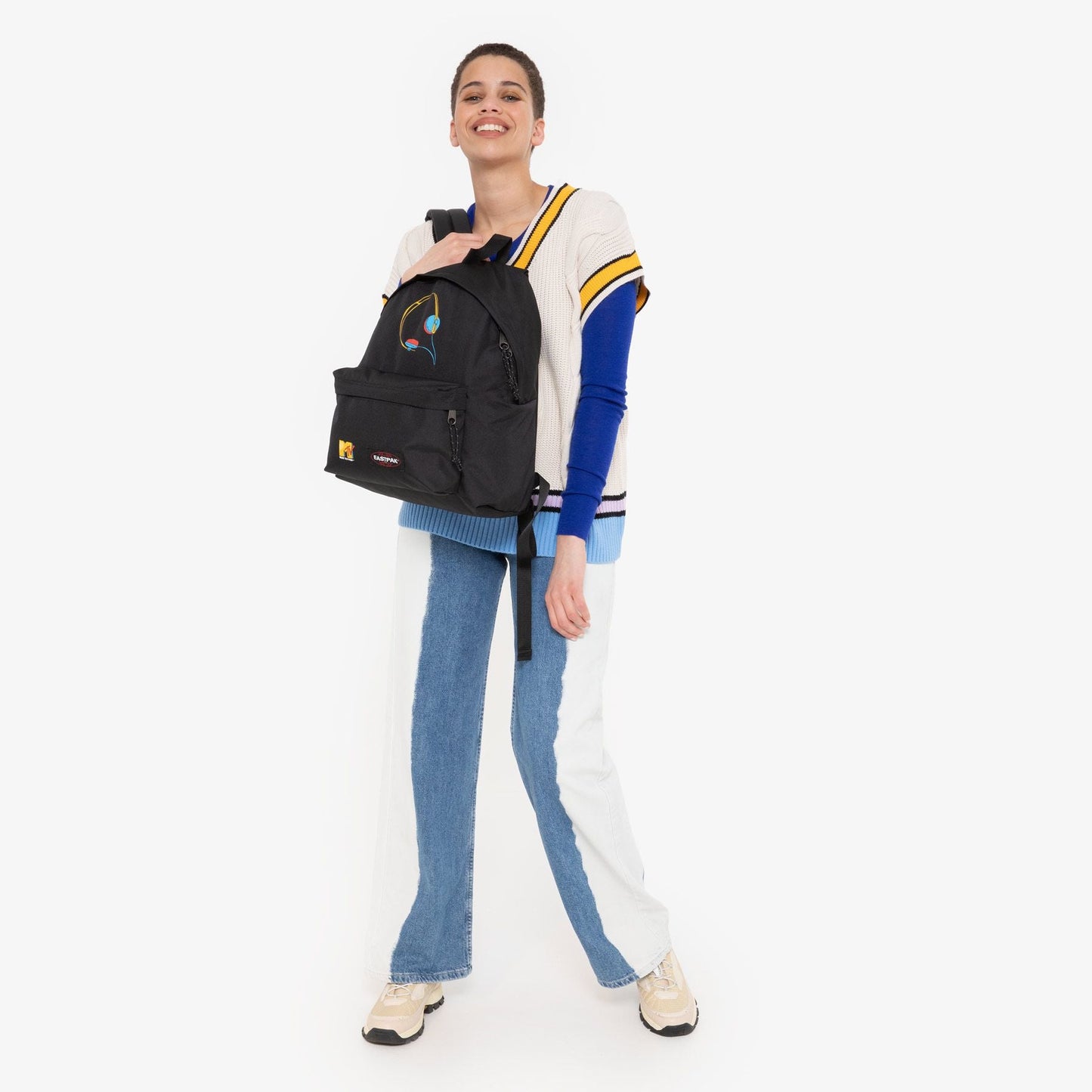 Eastpak Zaino per la scuola e tempo libero Padded Pak'r MTV Sound 40x30x18cm 24litri EK000620L90 black