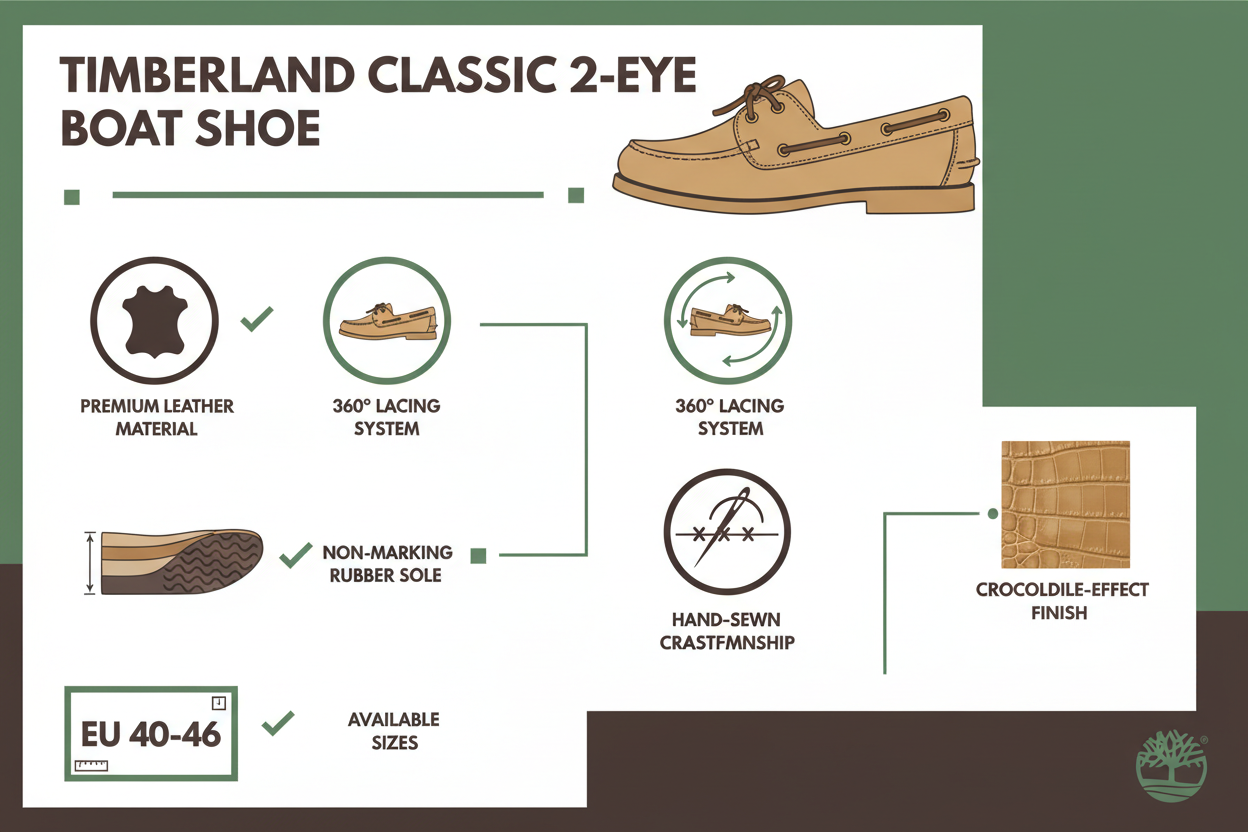 Timberland Classic 2-Eye Scarpa Barca Uomo Marrone - TB01001R214