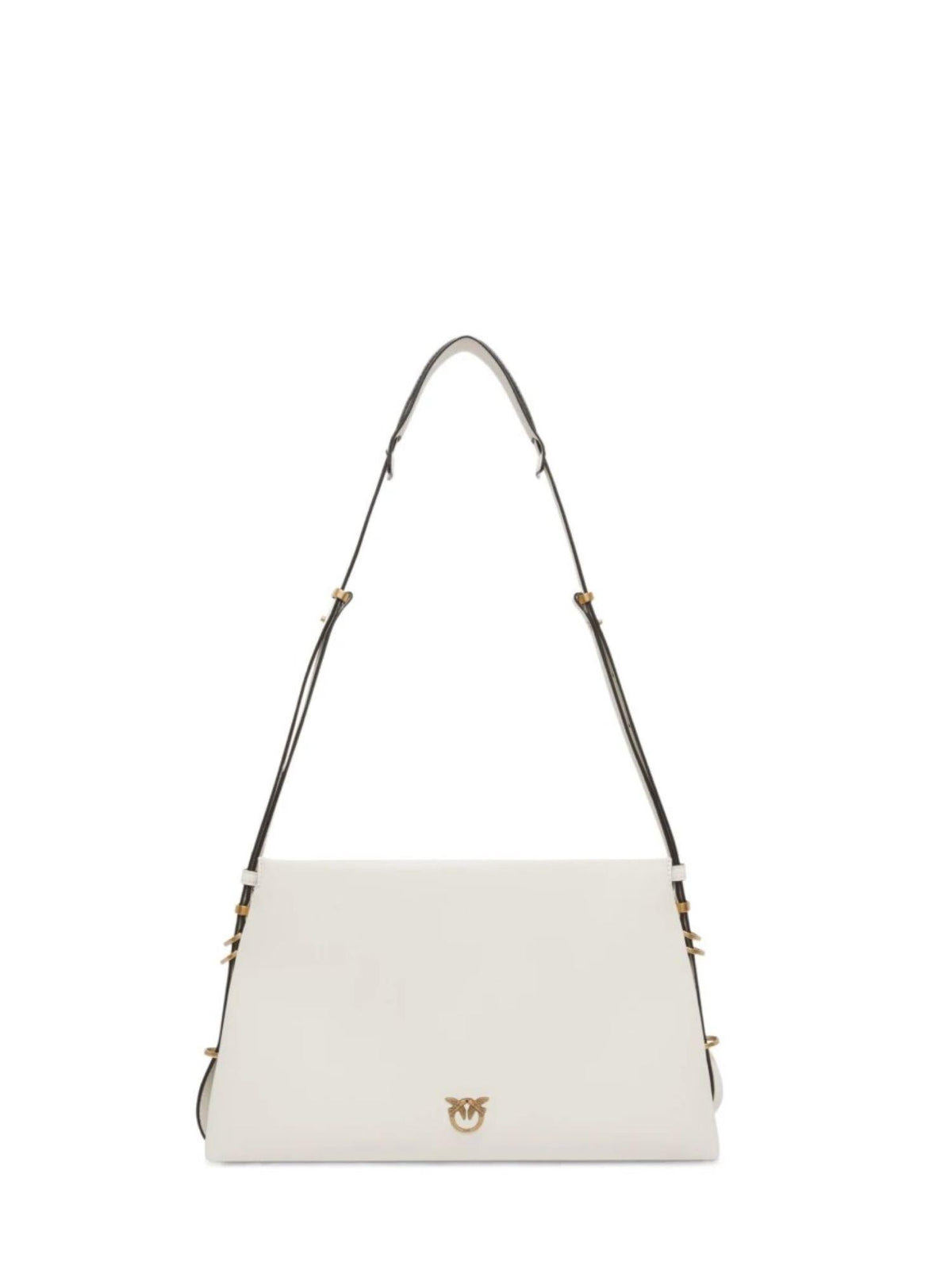 Pinko Triplet shoulder bag in milk white leather
