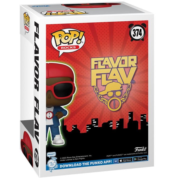 Funko Pop ! Rocks - (374) Flavor Flav Vinyl Figur 9cm Rapper Sänger