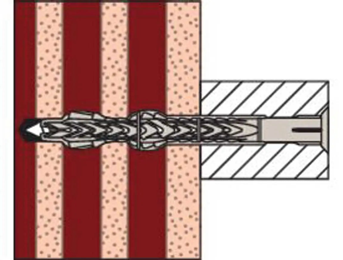 Nylon-Nageldübel mit Sechskantschraube 'SXRL-FUS' für Beton und Mauerwerk