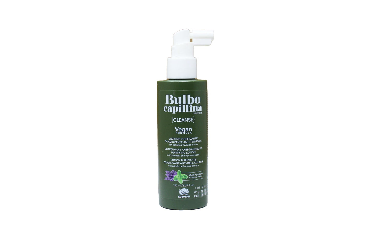 Farmagan Bulbo Capillina Formula Vegan Cleanse Klärende Lotion Anti-Schuppen unterstützend 150 ml