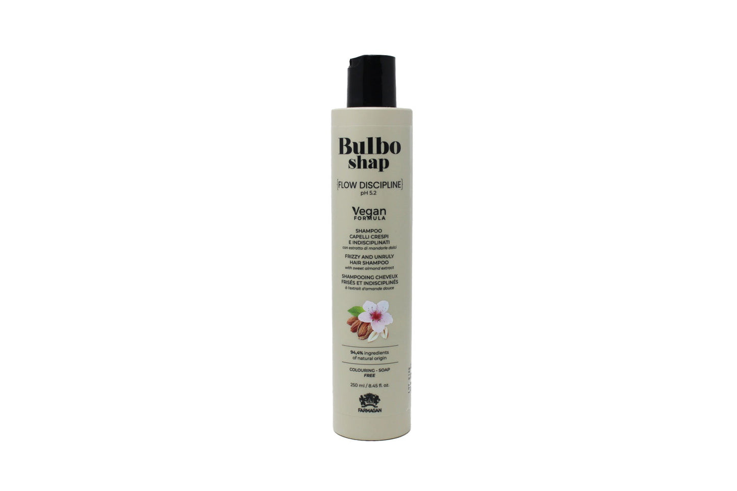 Farmagan Bulbo Shap Formula Vegan Flow Discipline Shampoo Per Capelli Crespi E Indisciplinati 250 ml