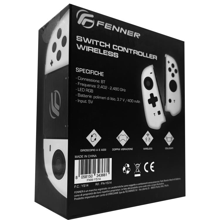 Fenner Nintendo Switch Tech Controller Joy Con Wireless Weiß Kabellos