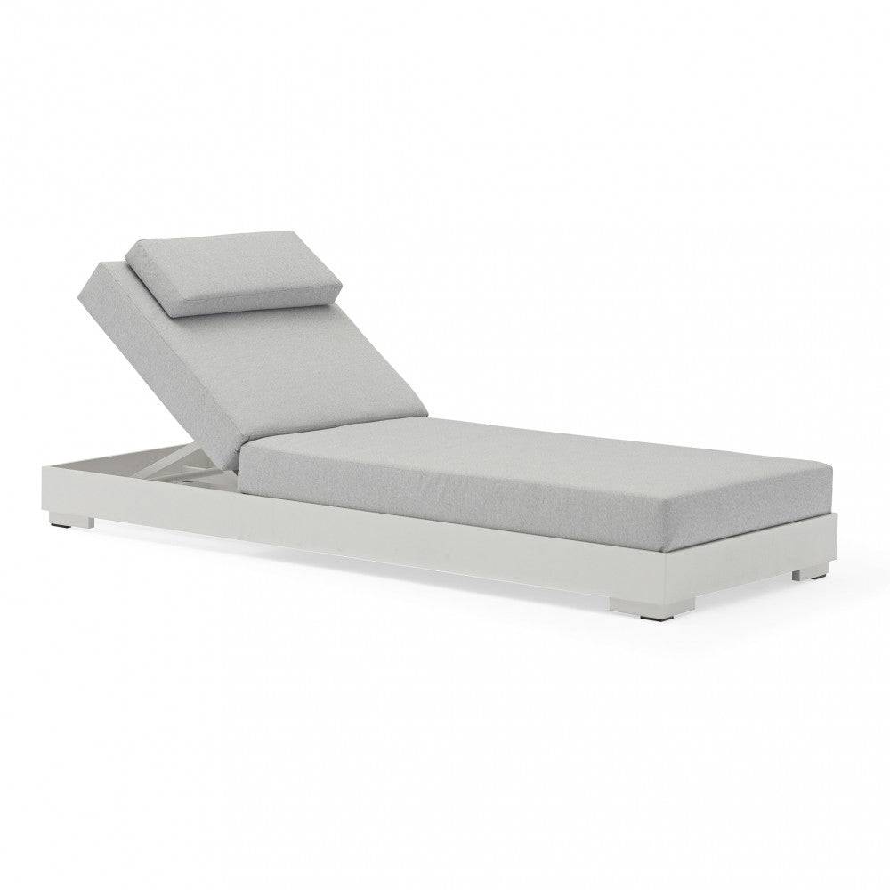 Sonnenliege Boa Vista mit Kissen aus Aluminium - Wasserabweisende Behandlung 203x76x34/99cm