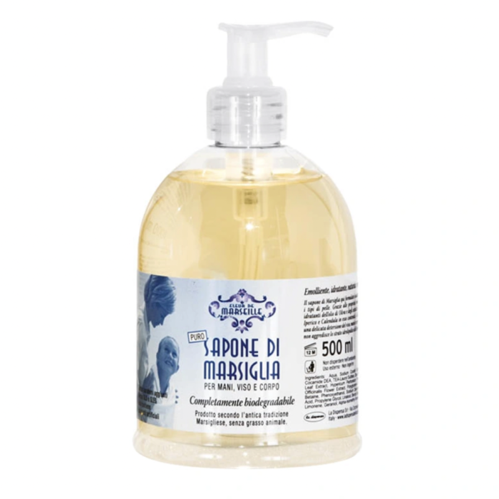 Fleur De Marseille Sapone Di Marsiglia Per Mani Viso E Corpo 500 ml