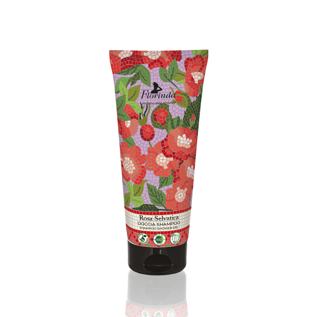 Florinda Mosaici Italiani Doccia Shampoo Alla Rosa Selvatica 200 ml