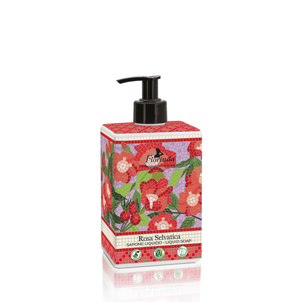Florinda Mosaici Italiani Flüssigseife Wildrose Für Hände Und Körper 500 ml