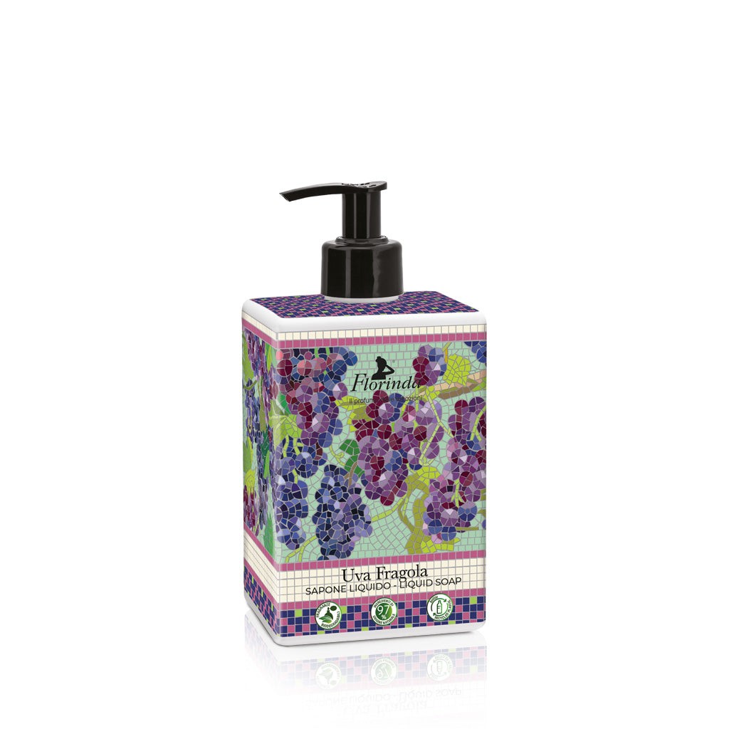 Florinda Mosaici Italiani Flüssigseife Traube & Erdbeere Für Hände Und Körper 500 ml
