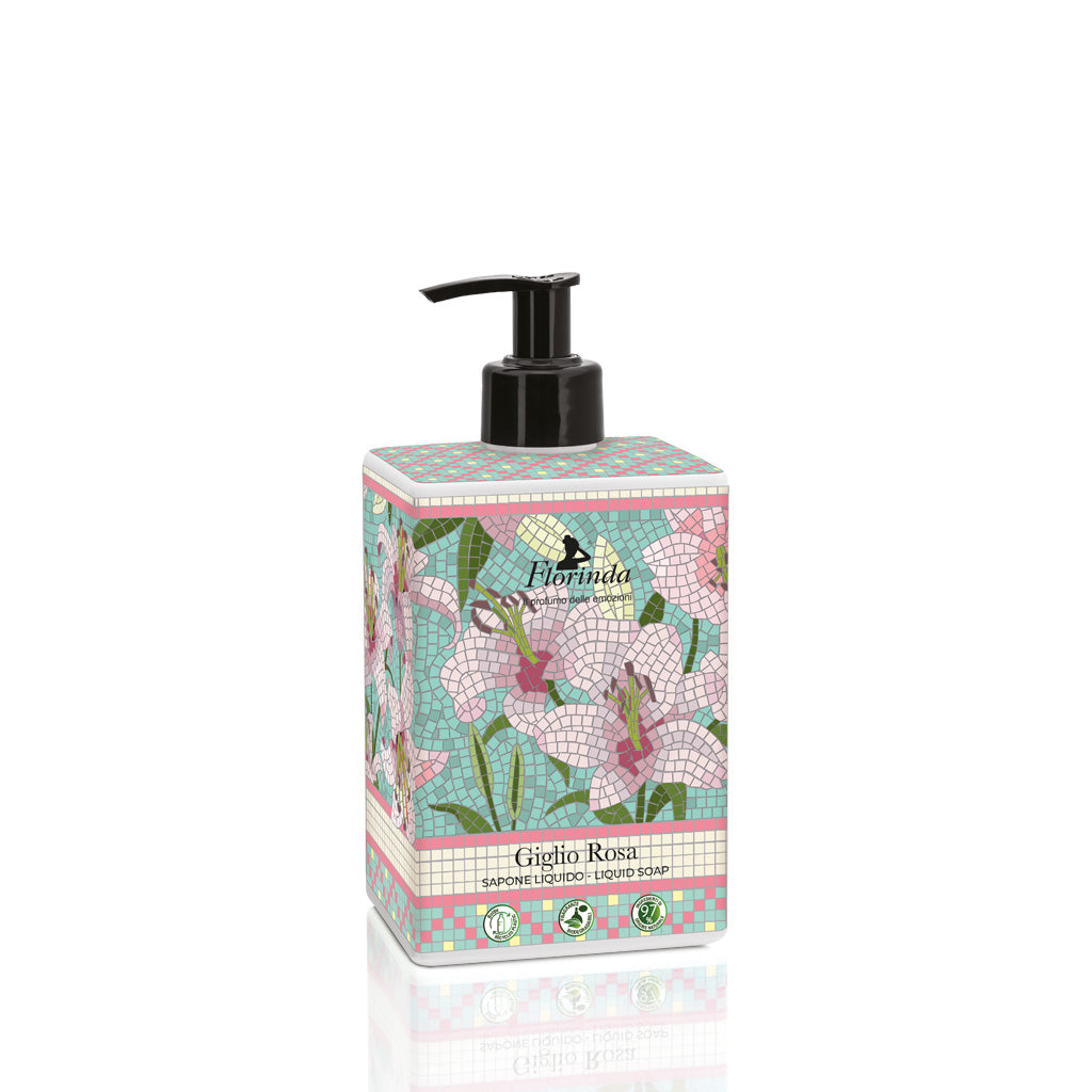Florinda Mosaici Italiani Sapone Liquido Giglio Rosa Per Mani E Corpo 500 ml
