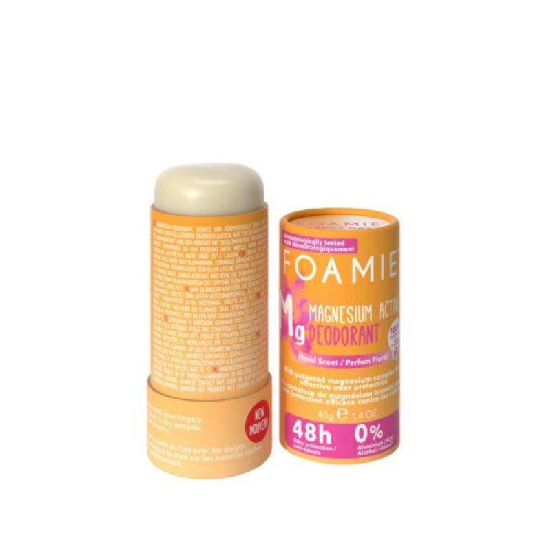 Foamie Deodorante Happy Day Floreale Solido Con Magnesio Protezione 48H 40 gr