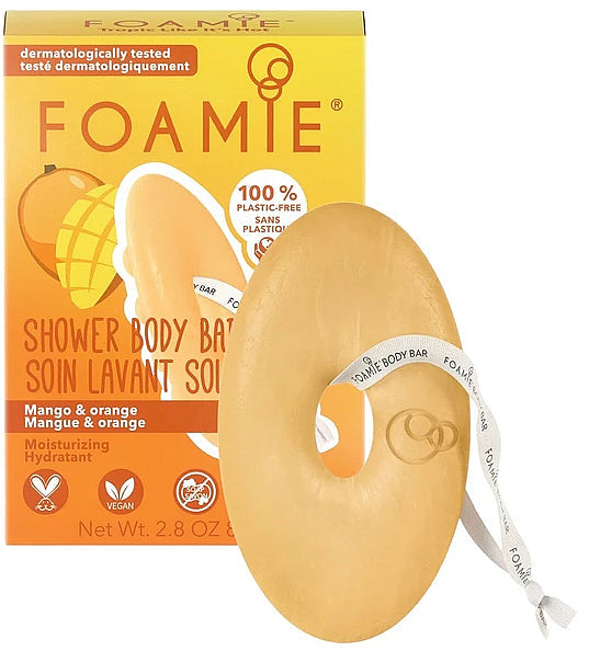 Foamie Feste Körperseife Feuchtigkeit spendend Tropic Like It's Hot mit Mango und Orange 80 g