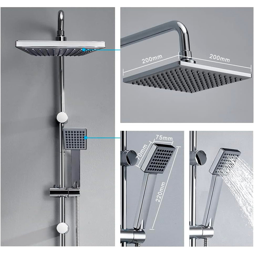 Set colonna doccia monogetto Quadra cromo — Cardinale Professional