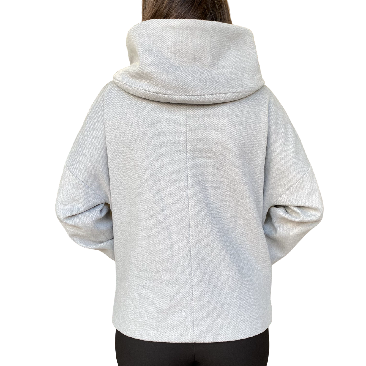Griffai cappotto corto con cappuccio donna DGF606056 grigio