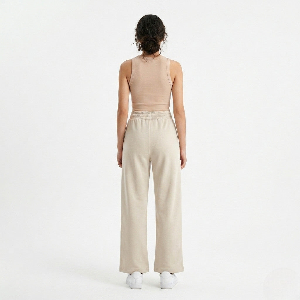 Griffai Pantalone Largo Donna Modal Perla - DGP7720