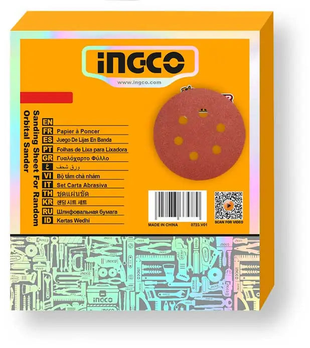 Set 30 Dischi Carta Abrasiva 225mm per Levigatrice Giraffa DWS10501
