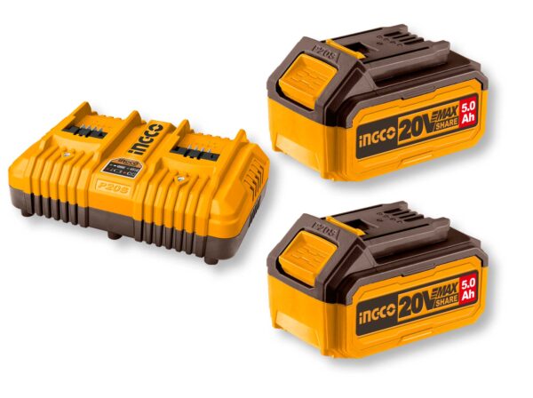 Battery Pack P20S: 2Ah, 4Ah und 5Ah Set mit Ladegerät