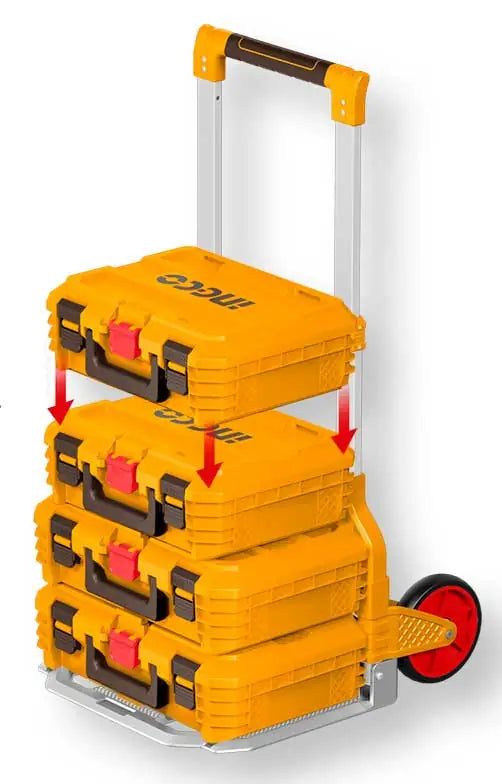 Carrello Pieghevole per Cassette Impilabili 130kg - Telaio Alluminio Ruote 175mm