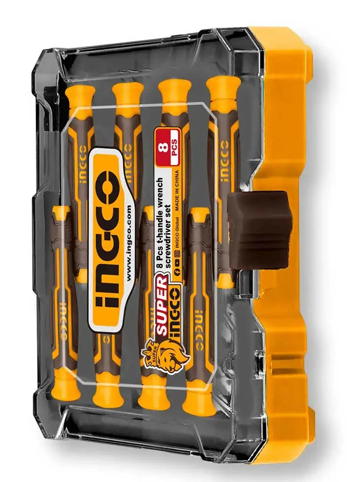 Set 8 Cacciaviti di Precisione Ingco con Punta Magnetica