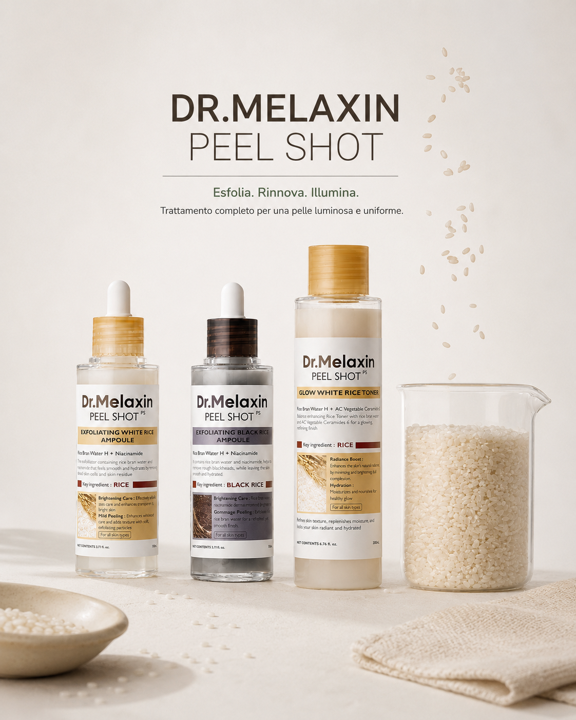 DR.MELAXIN PEEL SHOT GLOW WHITE RICE TONER