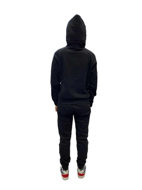 Champion Tuta Felpata Donna Nera con Cappuccio - 115737 KK001