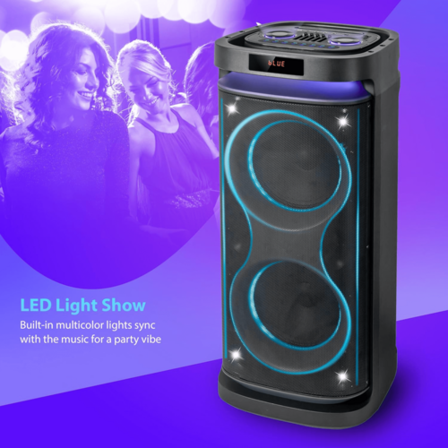 Diffusore DJ portatile IQ Sound 2×10" con Bluetooth