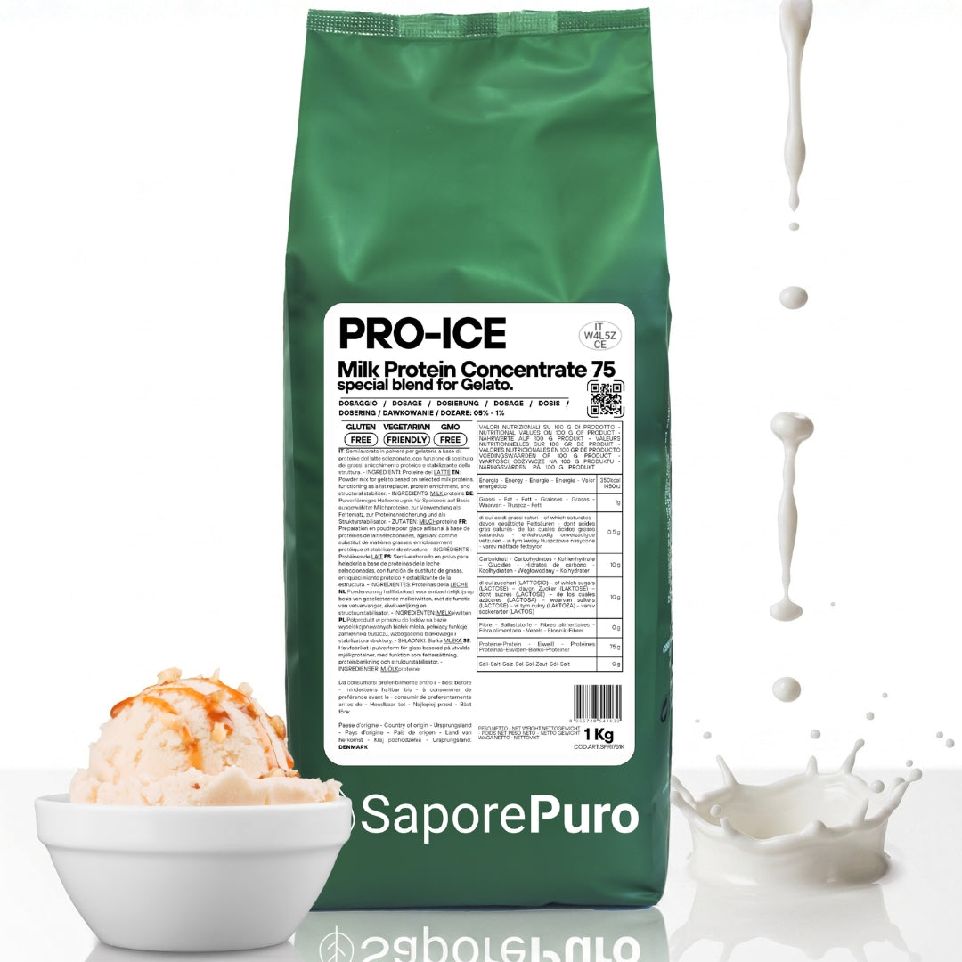 MPC75 - ProIce75 - Proteine Concentrate del Latte Performanti - 75% di parte proteica - Sostituto E471 nel Gelato