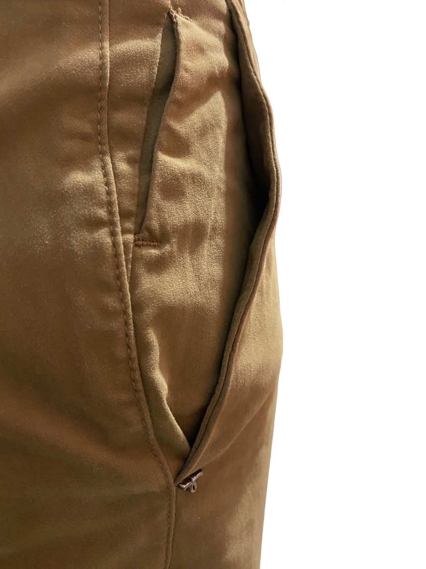Zero Construction pantalone casual da uomo con tasche America Beddy BED040 2394 BEDDY/6SP tabacco