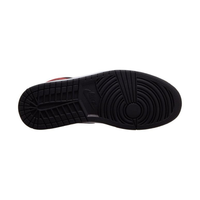 Air Jordan 1 Mid Sneakers Alta Uomo Nero Rosso - 554724-069