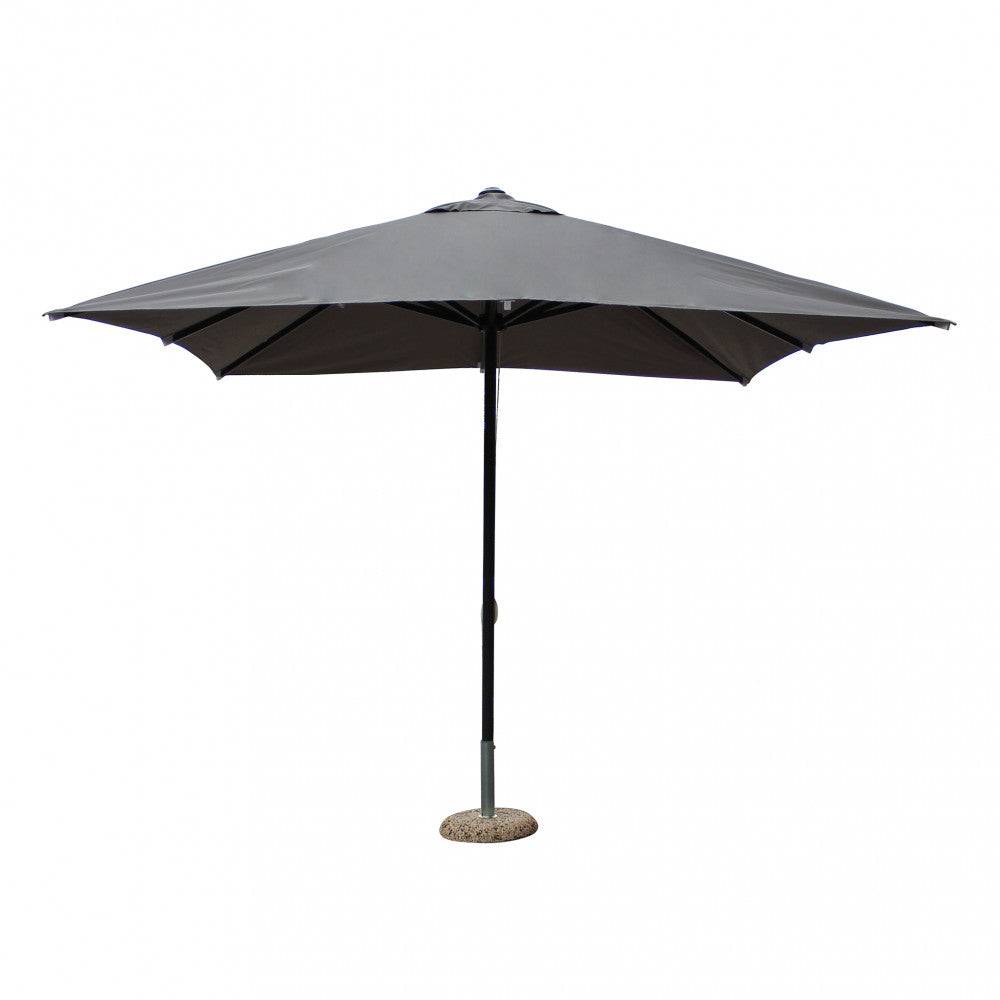 Ombrellone da Giardino Brian Quadrato, Nero/Grigio 3x3m Poliestere/Alluminio