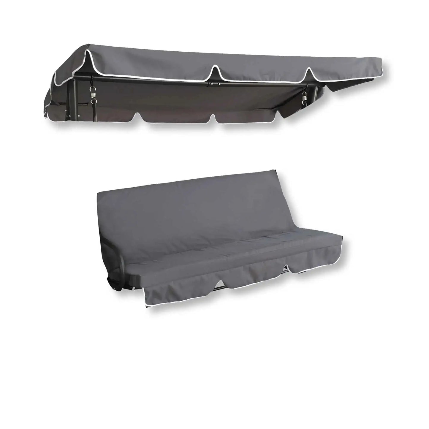 Kit ricambio per dondolo PANAREA BIG – Cuscino, schienale e tettuccio Dark Grey