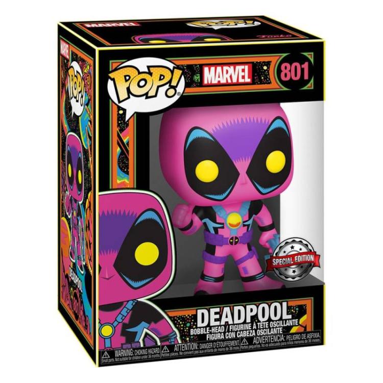 Funko Pop! Marvel Studios Blacklight (801) Deadpool Figur Vinyl Figur 9cm