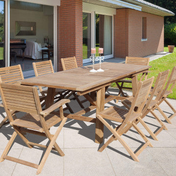 Tisch Mirage 160/240 X 90 – Ausziehbarer Teakholztisch