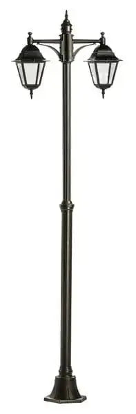 Lampione eolo nero 2luci h220 e27