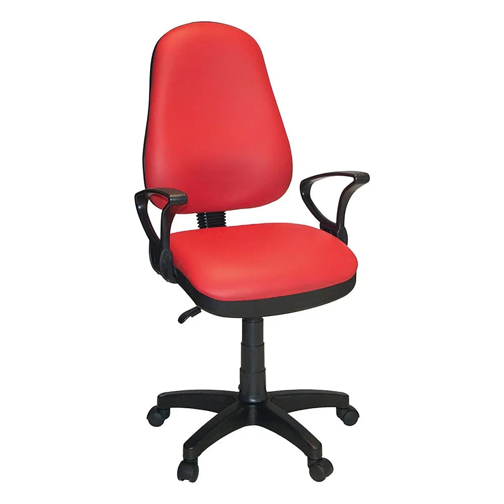 Ergonomischer Bürostuhl aus technischem Gewebe – Office, verstellbar, rot