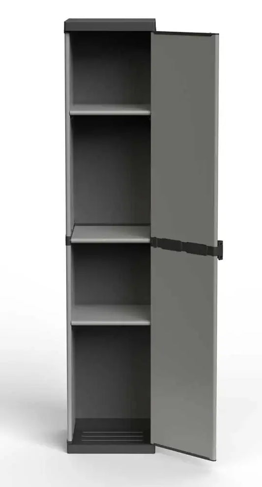 Armadio in resina alto con 3 ripiani regolabili 34×39,5×168 cm