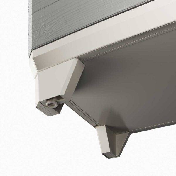Armadio tuttopiani in resina Linear Wood 68x39x173h, effetto legno, piedini regolabili