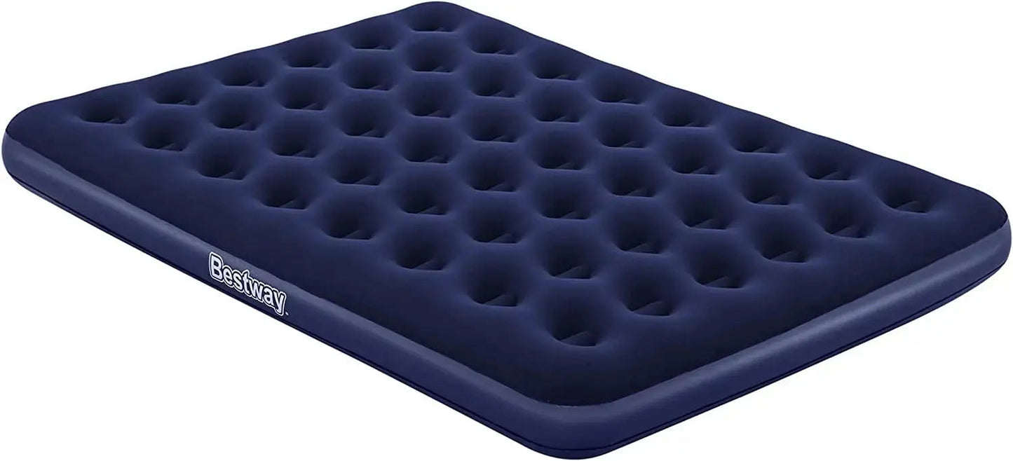 Materasso gonfiabile floccato airbed blu 203x152x22