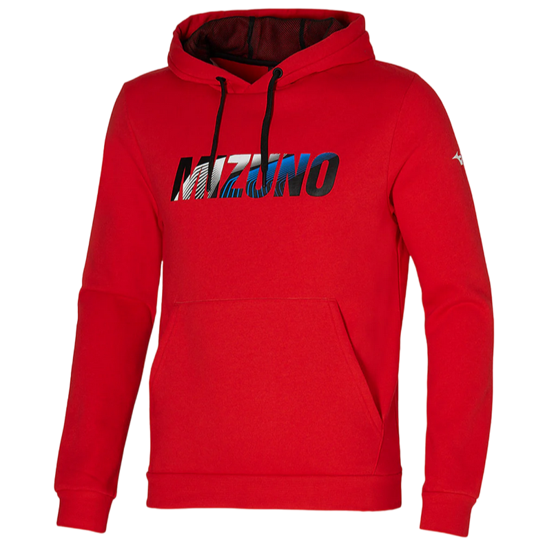 Mizuno Felpa Uomo Cappuccio Rosso - K2GC2500 Athletic Hoodie