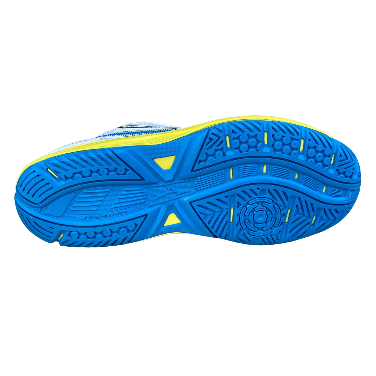 Mizuno Break Shot 4 AC 61GA234015 Scarpe Tennis Uomo Bianco Giallo Azzurro