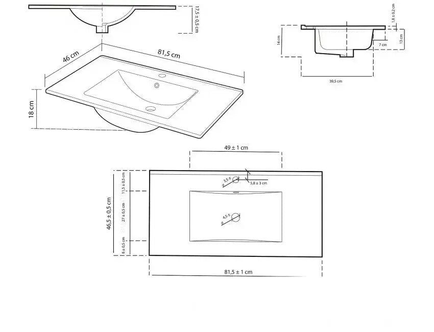 Mobile bagno con sportello 80x45x80h bianco
