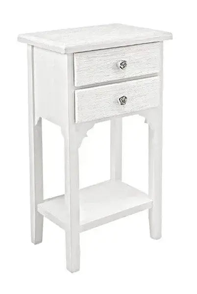 Mobiletto bianco 2 cassetti +ripiano
