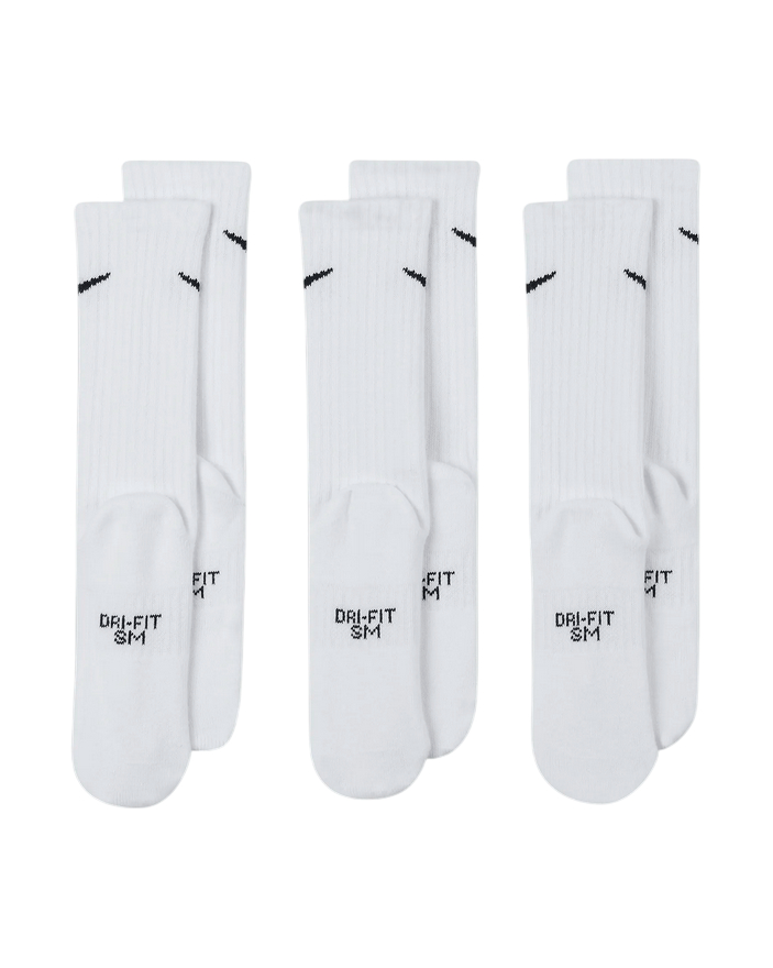 Nike Everyday Kids' Cushioned Calze SX6842-100 Bianco - 3 Paia