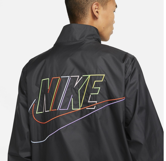 Nike Giacca Club+ DX0672-010 Nero - Windbreaker Uomo Antivento Idrorepellente